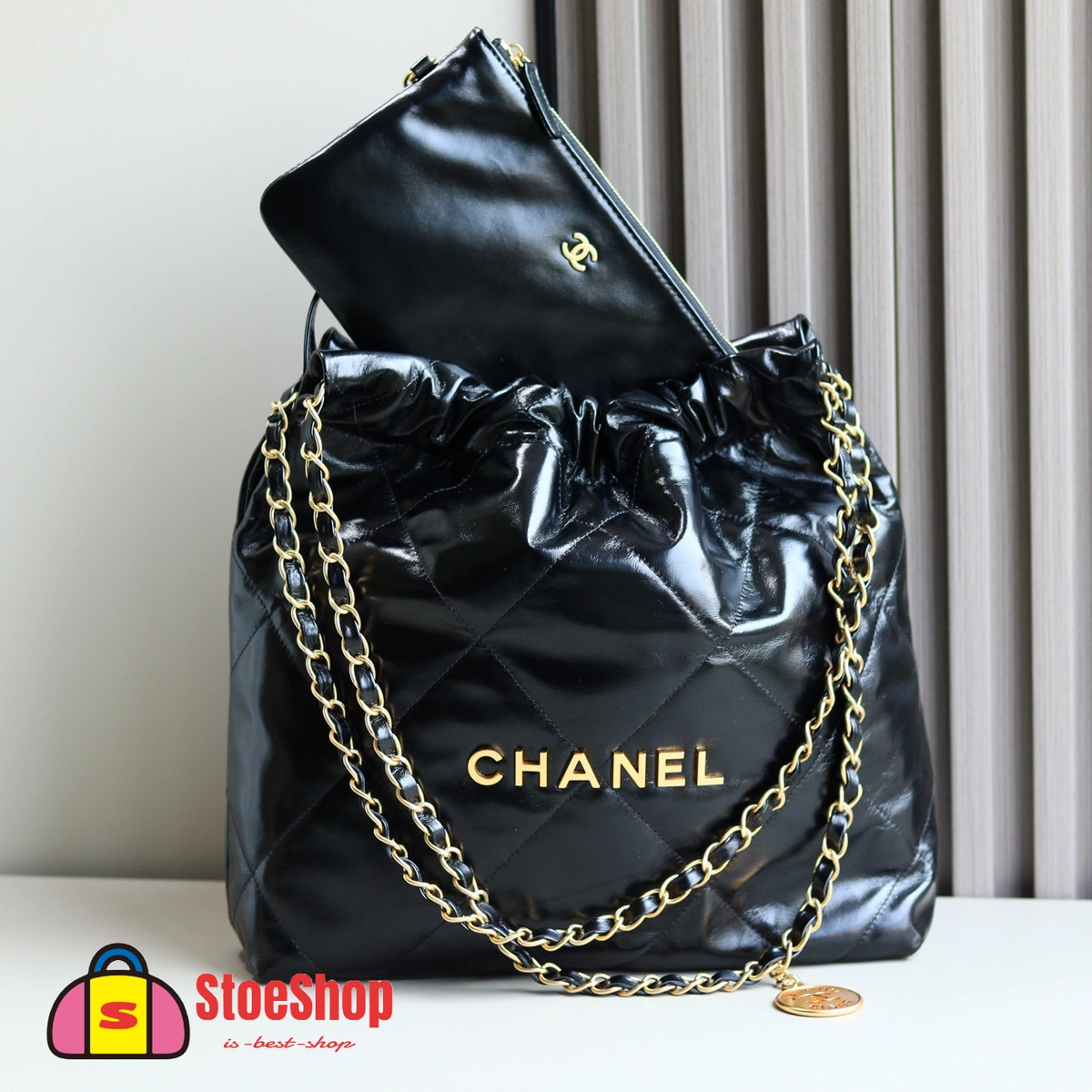 高仿香奈兒/Chanel 經典絎縫22 bag 黑色垃圾袋