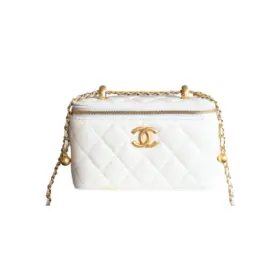 高仿香奈兒/Chanel 25S 白色化妝包