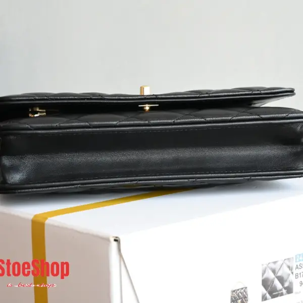 高仿香奈兒/Chanel Classic Flap Wallet on Chain 鏈條錢包 / 單肩包 黑色