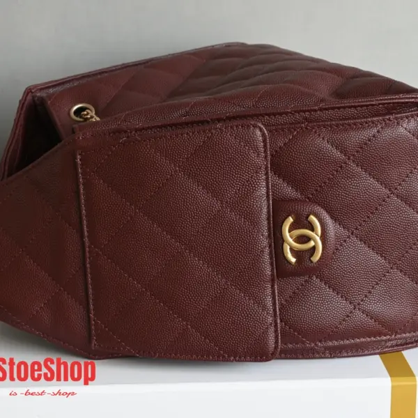高仿香奈兒/Chanel GST系列 Grand Shopping Tote 酒紅色