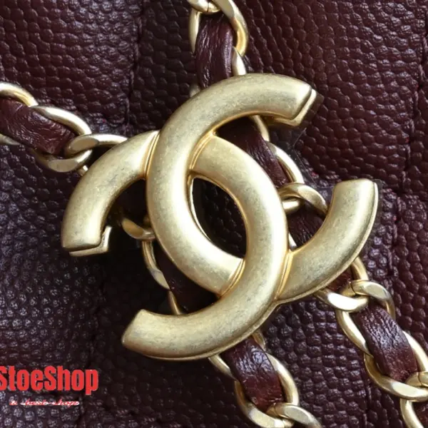 高仿香奈兒/Chanel GST系列 Grand Shopping Tote 酒紅色