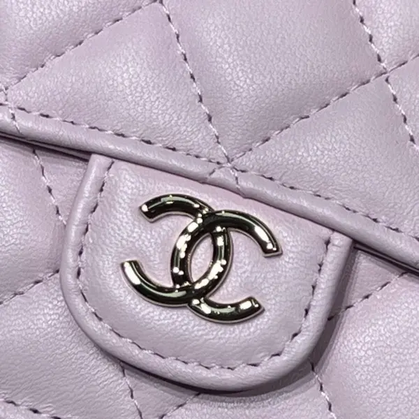 高仿香奈兒/Chanel 經典flap系列Mini Classic Flap帶手柄粉色小包