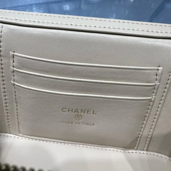 高仿香奈兒/Chanel Vanity Case 米白色 化妝包/首飾盒包