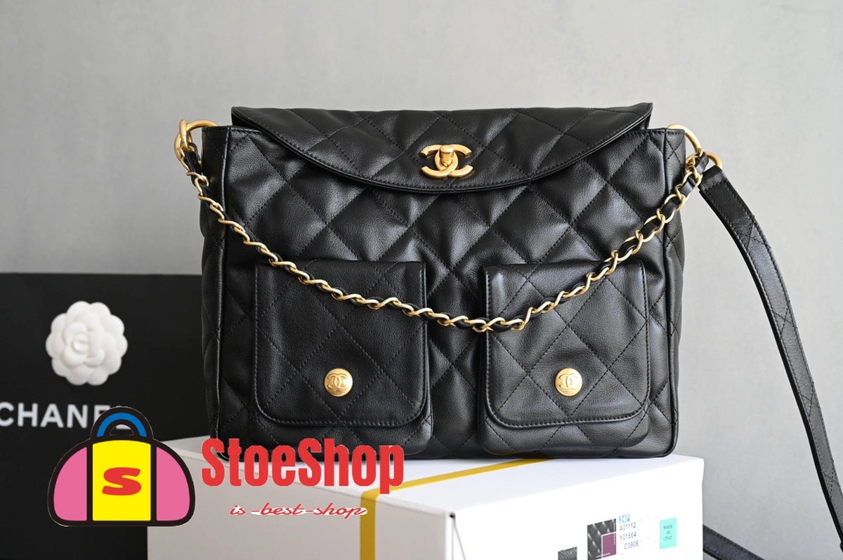 高仿香奈兒/Chanel 19系列 19 Flap Bag 黑色翻蓋式菱格紋肩包