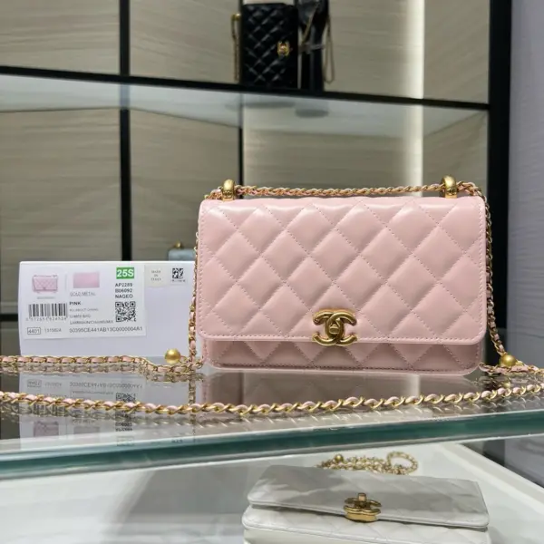 高仿香奈兒/Chanel 19 Bag 19 Flap鏈條斜挎包粉色