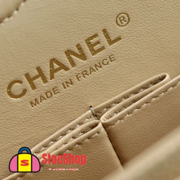 高仿香奈兒/Chanel 經典CF系列米色肩背包