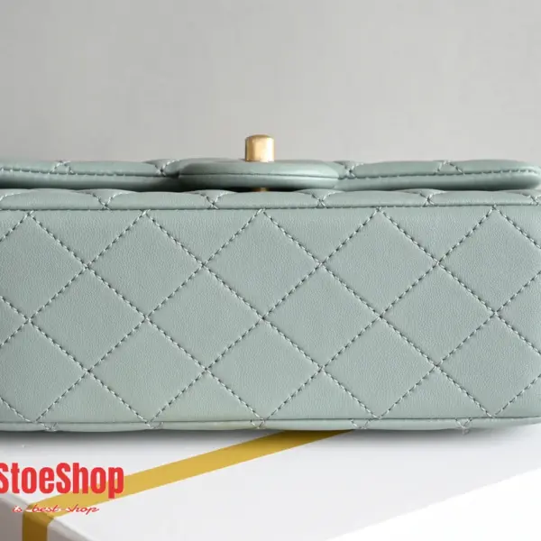 高仿香奈兒/Chanel Classic Flap Mini Wallet on Chain 方胖子 淺藍色
