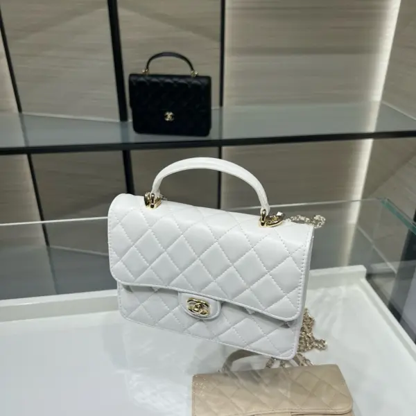 高仿香奈兒/Chanel 25S經典款口蓋包白色