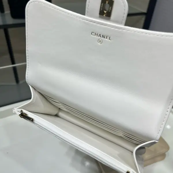 高仿香奈兒/Chanel 25S經典款口蓋包白色