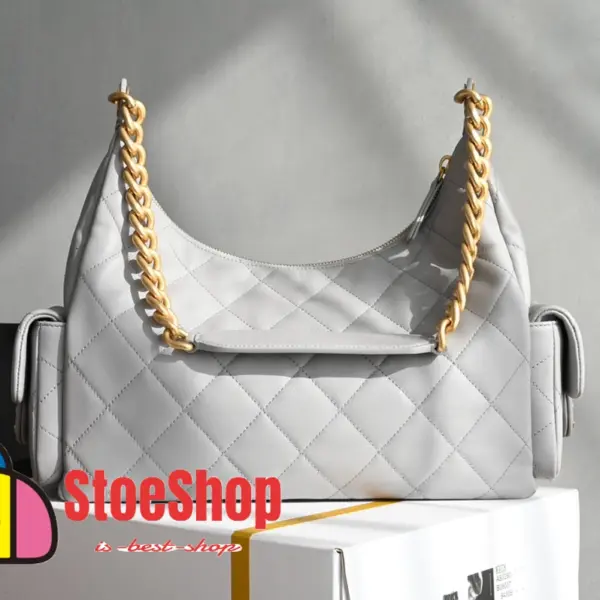 高仿香奈兒/Chanel 31系列淺灰色Hobo包