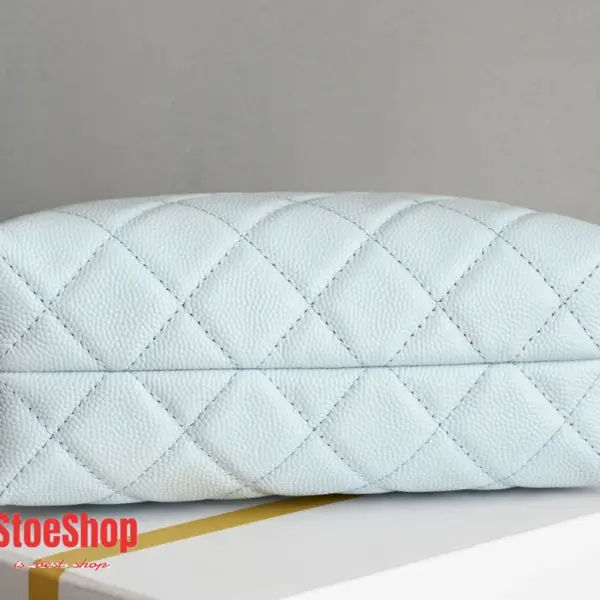 高仿香奈兒/Chanel Classic Collection 經典系列 菱格紋手提肩背包 米白色