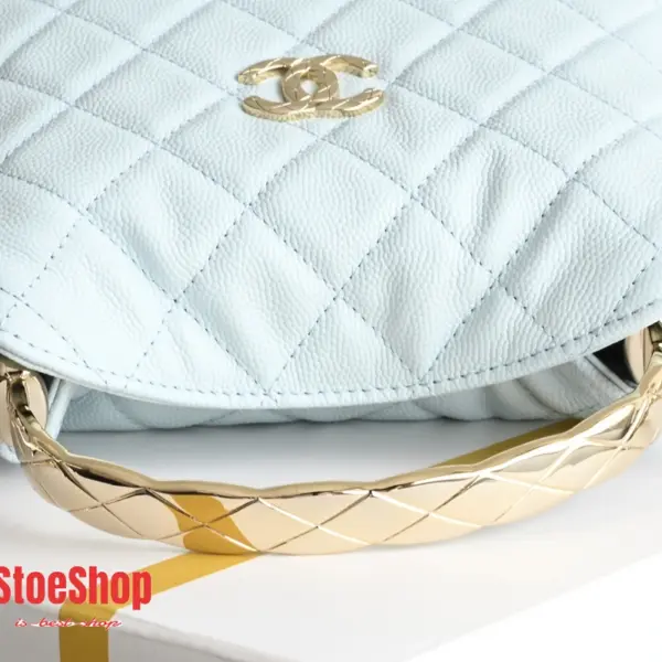 高仿香奈兒/Chanel Classic Collection 經典系列 菱格紋手提肩背包 米白色
