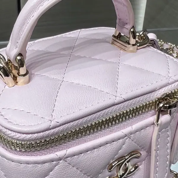 高仿香奈兒/Chanel Vanity系列Mini Vanity Case粉色小包