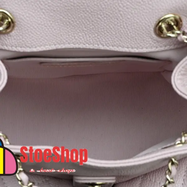 高仿香奈兒/Chanel Classic Backpack 菱格紋雙肩包 粉色