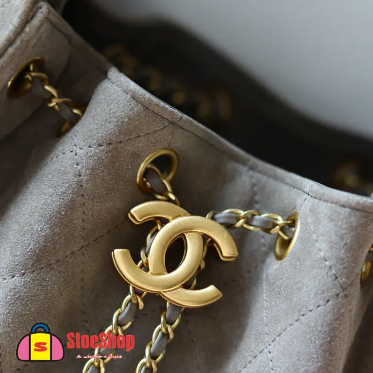 高仿香奈兒/Chanel 25C Hobo 肩背包｜限量反絨小牛皮霧灰