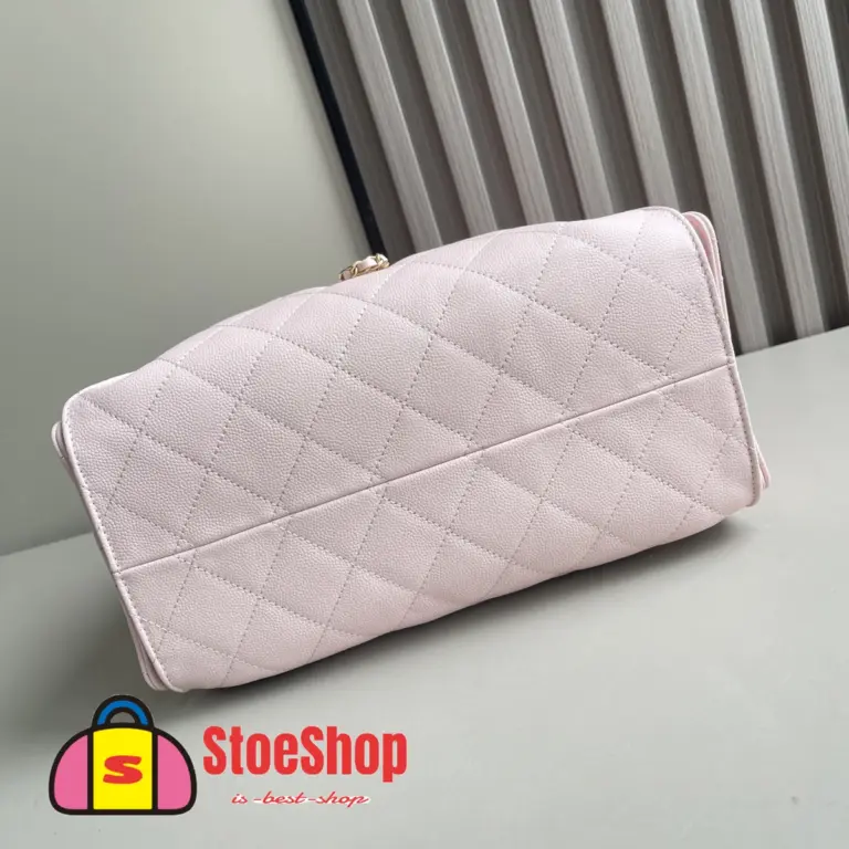 高仿香奈兒/CHANEL 25C Hobo 肩背包｜魚子醬小牛皮粉紅色